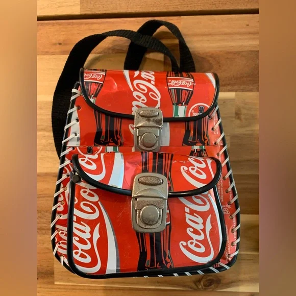 Vintage Coca Cola Handmade Backpack Retro - Picture 6 of 16